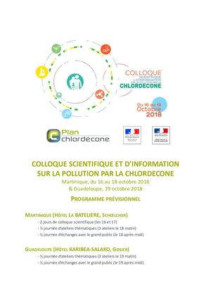 Colloque Chlordecone Programme
