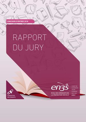 Rapport du Jury Concours 2018