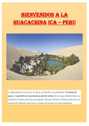 Bienvenidos A La Huacachina Ica Peru