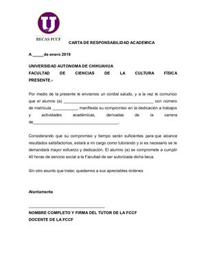 CARTA DE RESPONSABILIDAD ACADEMICA
