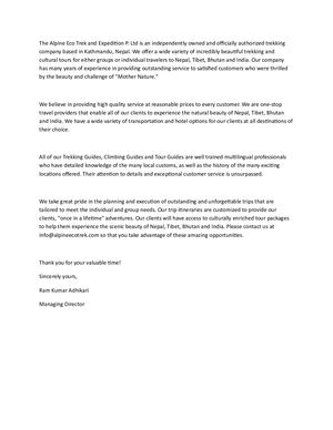 Trekking in Nepal with Alpine Eco Trek