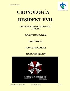 Cronología Resident Evil