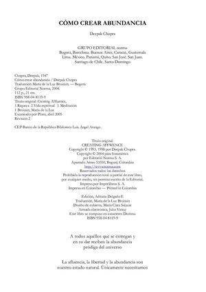 Deepak Chopra Comocrearabundancia