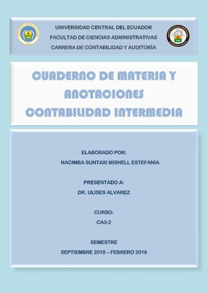 Nacimba Mishell Cuaderno De Materia Y Anotaciones Cont Inter