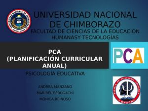 Pca (Plan Curr Anual)