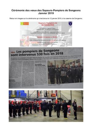 Voeux des Sapeurs-Pompiers - Songeons 2019
