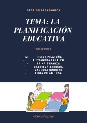 Tema La Planificación Educativa