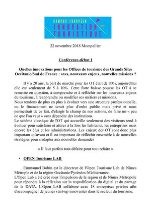 CR Campus De L'innovation Touristique