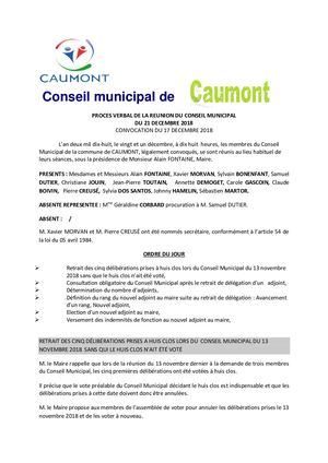 181221 Pv Conseil Municipal