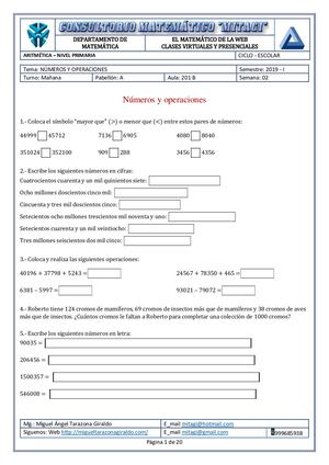 Números Y Operaciones