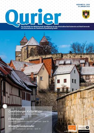 Qurier 02/2019 vom 26.01.2019 - Das Amtsblatt der Welterbestadt Quedlinburg mit den Ortschaften Bad Suderode und Stadt Gernrode mit Informationen der Stadtwerke Quedlinburg GmbH
