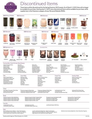 Discontinued Scentsy 2019