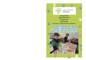 Livret Accueil Ecole Maternelle Petit Choisy