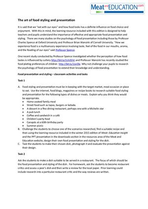 Food Presentation Classroom Activities (2)