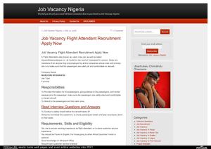 Www Jobvacancynigeria Com Ng Job Vacancy Flight Attendant Recruitment Apply Now