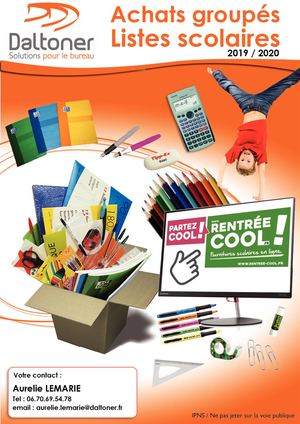 Catalogue Fourniture Scolaire 2019 : Contact Aurelie LEMARIE