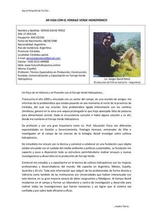 Forraje Verde Hidroponico Asesor y Consultor Internacional