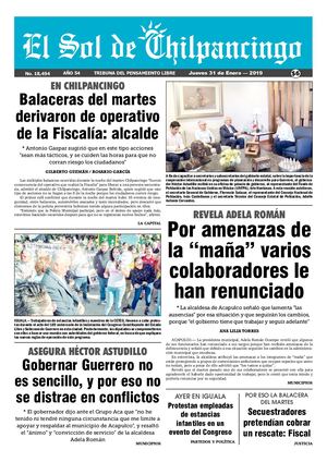 El Sol De Chilpancingo 31 Enero 2019