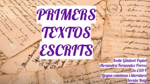 Primers Textos Escrits