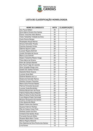 Notas Oficiais das Provas - TEB