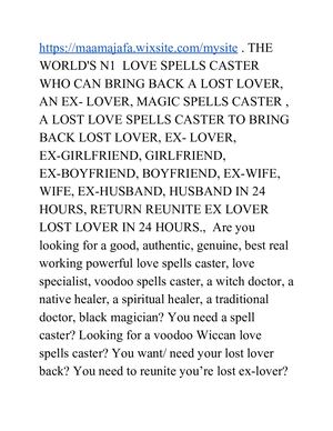 N1 World's Best Love Spell Caster And Traditional Healer In Usa +27635374561