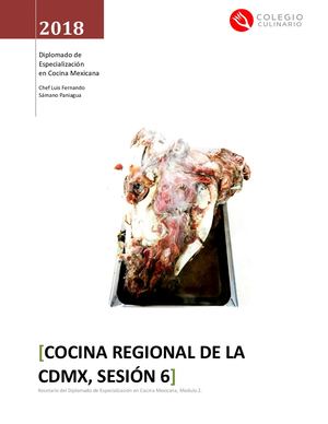 Recetario de cocina regional de la Ciudad de México, Sesión 6