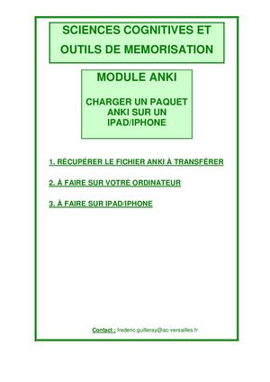 Module Anki Tutoriel Pour Ipad
