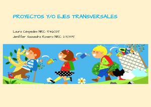 Proyectos Y O Ejes Transversales