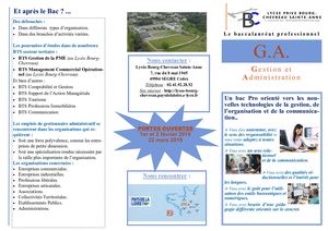 Tryp Bac Pro Ga 2019 2020