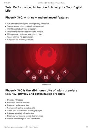 iolo Phoenix 360 Discount Coupon Codes