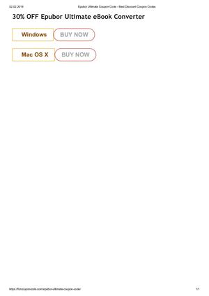 Epubor Ultimate Coupon Code Discount