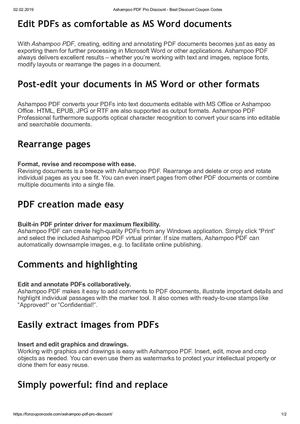 Ashampoo Pdf Pro Discount Coupon Codes