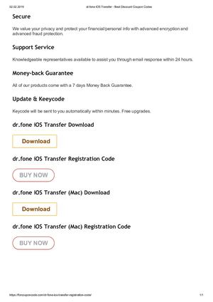 Dr Fone ios Transfer Discount Coupon Codes