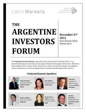 The Argentine Investors Forum Agenda 11 30 12