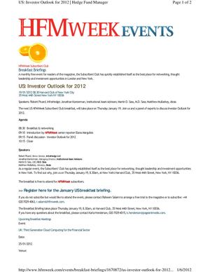 Us Investor Outlook For 2012 Jonathan Kanterman