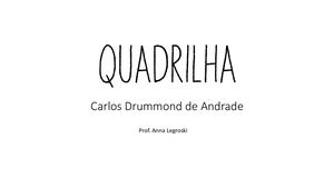 Análise de Quadrilha Drummond
