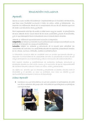 Educación Inclusiva