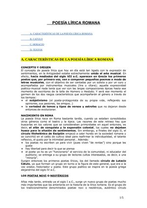 Poesía Lírica Romana