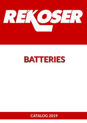 Rekoser Battery Catalog