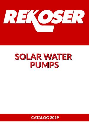 Rekoser Solar Water Pumps Catalog