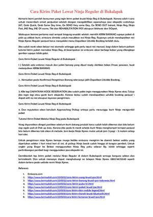 Cara Kirim Paket Lewat Ninja Reguler Di Bukalapak