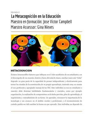 Metacognicion y las TIC