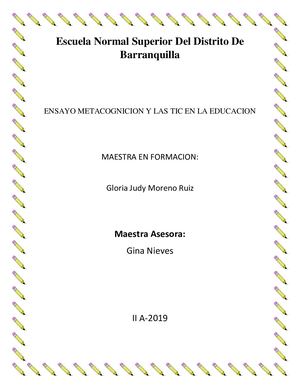 Metacognicion Y Las Tic Ii Semestre