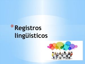 Registros Lingüísticos