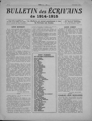 1915 02 - Bulletin Des écrivains N° 04