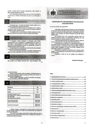 Orientações De Funcionamento Das Escolas