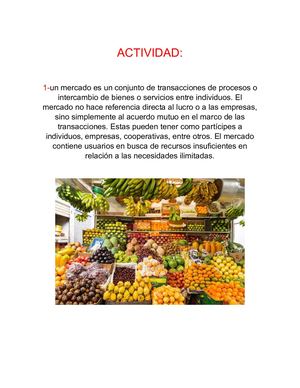 Actividad De El Mercado Marian Restrepo