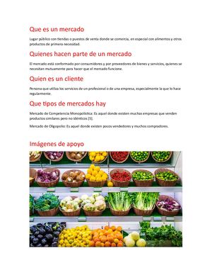 Que Es Un Mercado