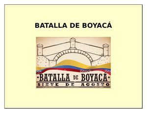 Batalla De Boyacá