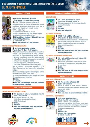 Programme du 9 au 15 fevrier